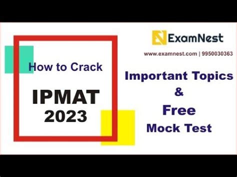 IPMAT 2023 Important Topics Free Mock Test Previous Year Paper