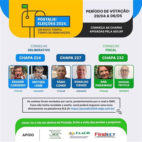 Eleições Postalis 2024 veja o perfil dos candidatos apoiados pela