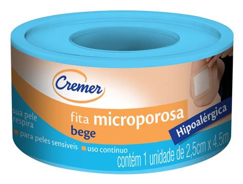 Fita Microporosa Bege 2 5cm X 4 5m Cremer