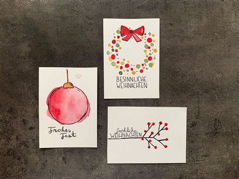 Aquarell Weihnachtskarten Etsy De