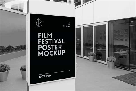 Free Film Festival Poster Mockup (PSD)