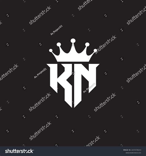 Kn Nk Logo Monogram Symbol Shield Stock Vector (Royalty Free ...