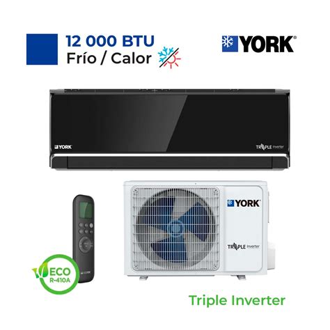 Ripley AIRE ACONDICIONADO YORK SPLIT PARED DE 12 000 BTU H TRIPLE