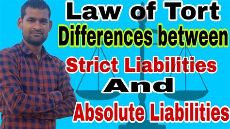 Law Of Tort Strict Liability And Absolute Liability Youtube