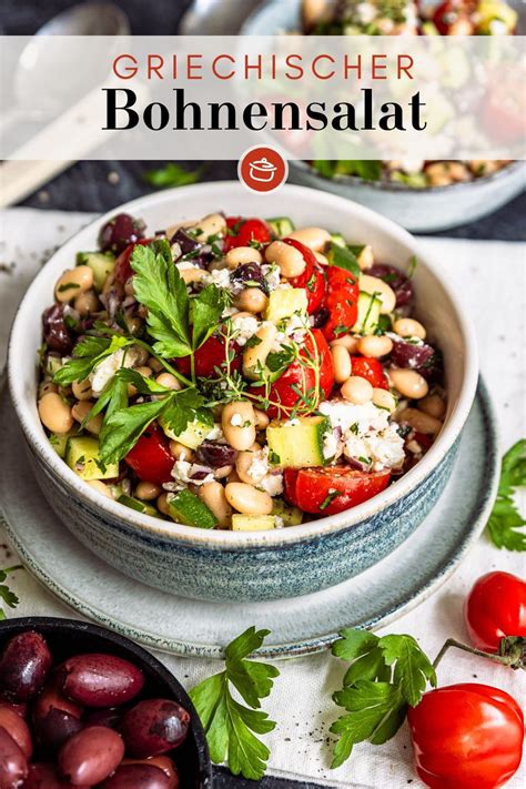 Griechischer Bohnensalat Mit Wei En Bohnen Rezept In