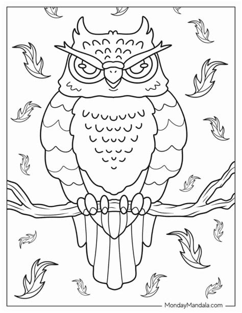 Great Horned Owl Coloring Page