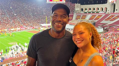 Michael Strahan's model daughter, 18, stuns in tiny red mini dress with rarely seen mom | HELLO!