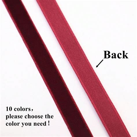 10 Yards Velvet Ribbon Red Velvet Fabric Ribbon Trim Single Face Spool