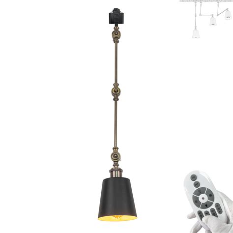 Fsliving Industrial Look Iron Antique Brass Pendant Light H Type Track