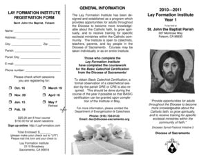 Fillable Online Diocese Sacramento Lay Formation Institute