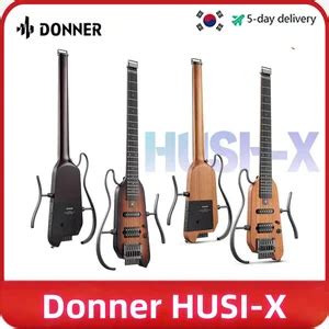 Donner Hush X Headless Silent Acoustic Electric Travel Guitar With