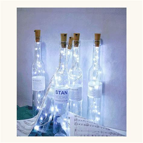 Wine Bottle LED Cork Lights DIY cool White Batteries Included DIY Glass ...