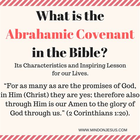 What is the Abrahamic Covenant in the Bible? | Mind On Jesus