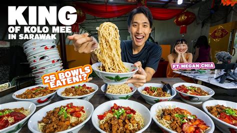 INSANE KOLO MEE EATING CHALLENGE In Kuching Sarawak 25 BOWLS EATEN