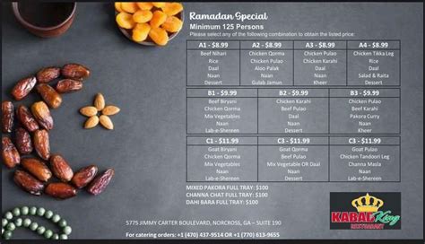 Kabab King Menu - Authentic Pakistani Cuisine in Norcross, GA