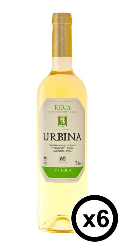 6 X URBINA BLANCO VIURA BODEGA RIOJA Bodegas Urbina