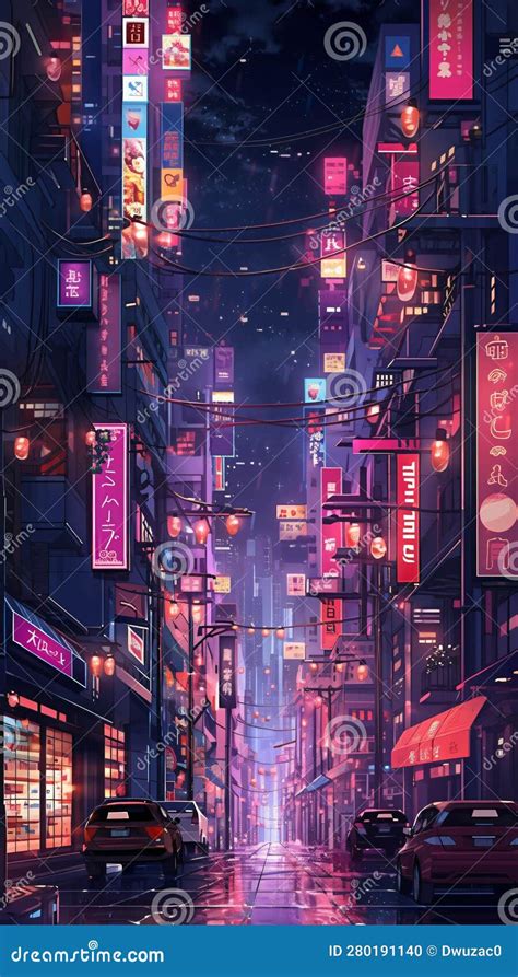 LOFI City Illustration, Anime Manga Style Background Wallpaper Design ...