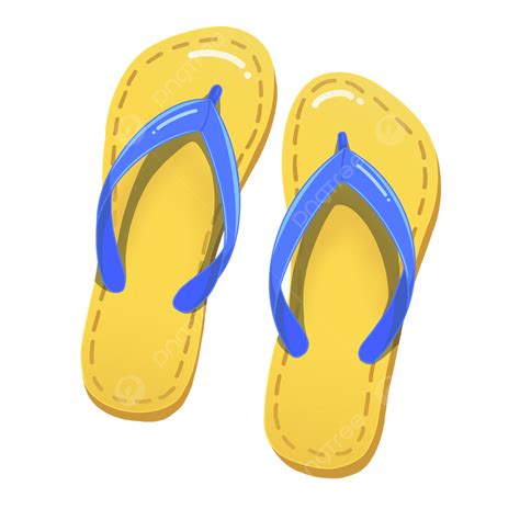 Amarillo Azul Caricatura Lindo Chanclas Clipart Png Azul Amarillo