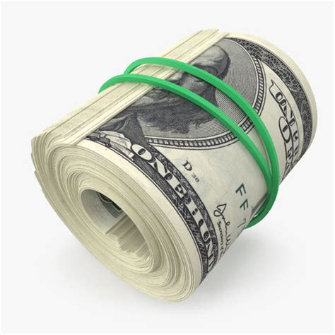 Dollar Bill Roll D Model Cgtrader