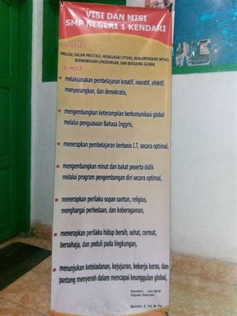 Contoh Visi Dan Misi Sekolah Smp 52 Koleksi Gambar