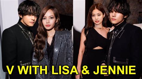 Taehyung With Jennie And Lisa At Naomi Birthday Party In Cannes At Celine