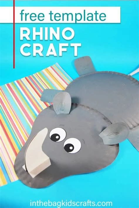 Get the FREE template to make this rhino craft. This paper plate craft ...