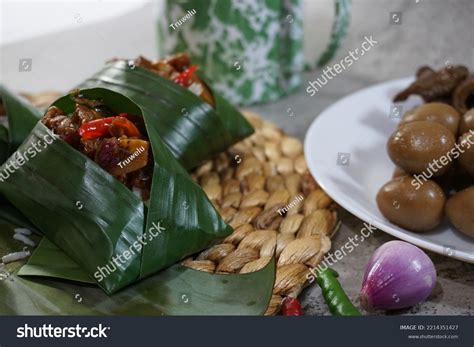 Nasi Angkringan Nasi Kucing Traditional Food Stock Photo