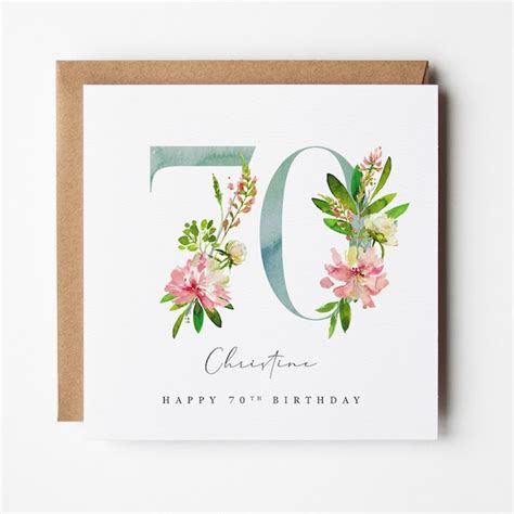 70th Birthday Card Etsy Uk