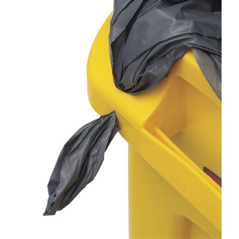 Rubbermaid Slim Jim Gal Yellow Plastic Trash Receptacle L X