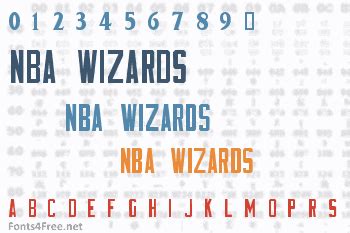 nba wizards font  washington wizards font fontsfree