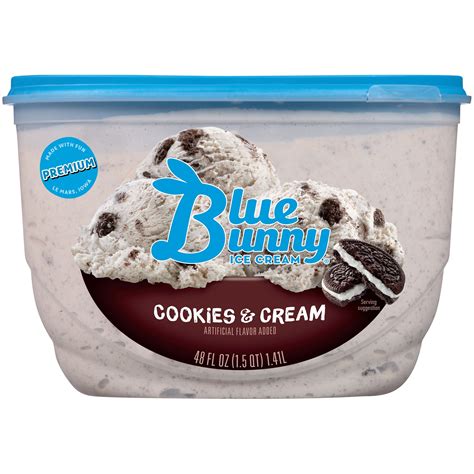 Blue Bunny Cookies And Cream Premium Ice Cream 48 Fl Oz