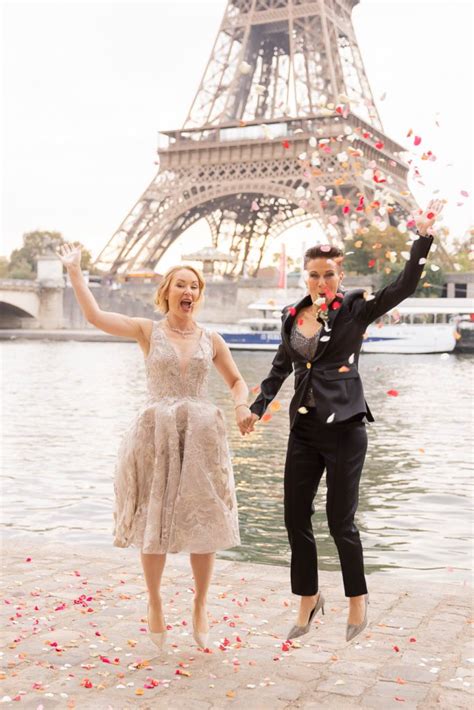 Gay Elopement In Paris With The Eiffel Tower The Louvre In The 20s Fashion Style Timeless