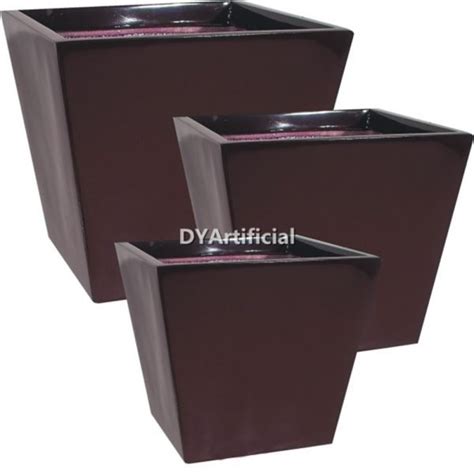 32cm 38cm 45cm Column Fiberglass Planter Dyartificial