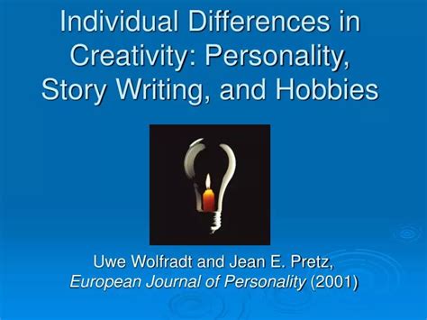 PPT Individual Differences In Creativity Personality Story Writing