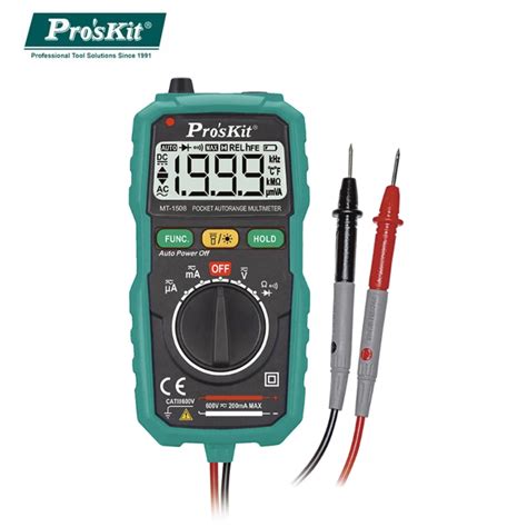 Pro Skit Mt 1508 Digital Multimeter Smart Pocket Type Automatic Range Anti Burn Non Contact Acv