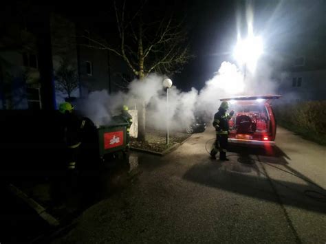 Hfw Bad Ischl Abfallcontainer Ger T In Brand