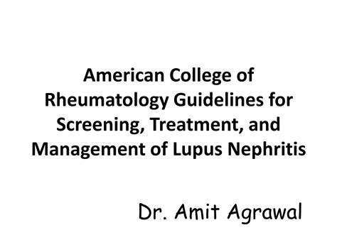 Lupus Nephritis 2012 Ppt