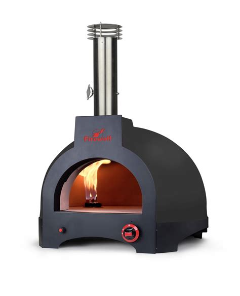 Steinbackofen Pizzaofen Firewolf Carlo Hybrid Twix System für Gas und