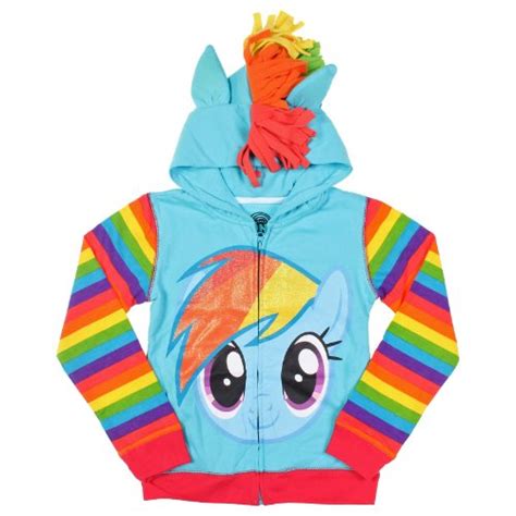 My Little Pony Rainbow Dash Blue Girls Costume Hoodie Sweatshirt Girls