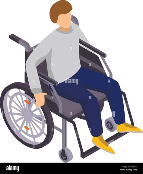 Man In Wheelchair Icon Isometric Style Stock Vector Image Art Alamy