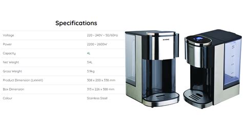 KHIND EK2600D 4L INSTANT HOT WATER DISPENSER Berdaya