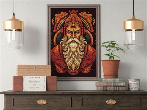 The Creator of the Universe Brahma Print, Matte Brahman Poster, Hindu ...