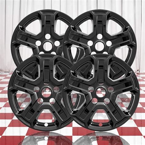 Amazon Brighter Design Set Of 4 Gloss Black 5 Spoke 17 Wheel