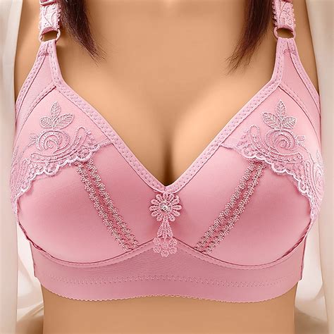 Mallwal Bra Sets For Women Back Smoothing Bra Feature V Neck T Shirt Bra Style W 1786 Purple M