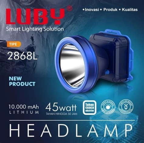 Senter Kepala Led Watt Luby L L Headlamp Waterproof Cahaya Putih