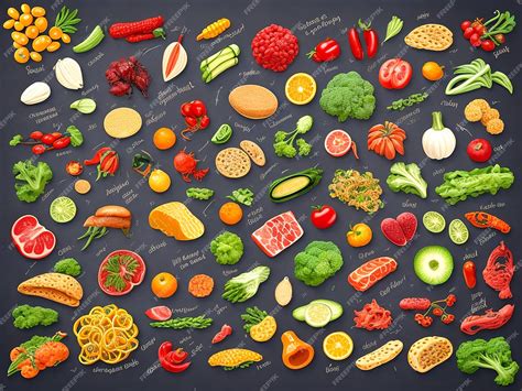 Premium Vector Vector Educational Group Of Foods Containing