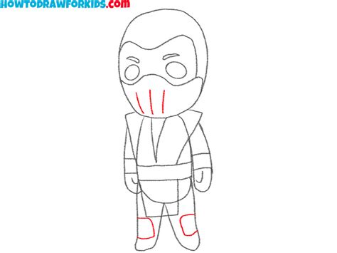 How To Draw Scorpion From Mortal Kombat Easy Drawing Tutorial