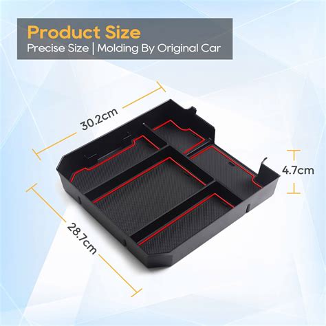 RUIYA Car Center Console Armrest Storage Box Tray For 2022 2024 Toyota