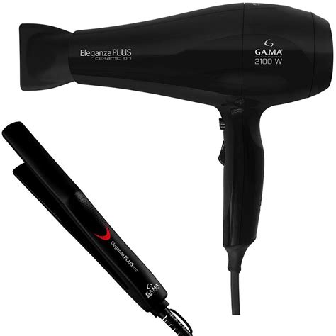Gama Eleganza Plus Ceramic Ion - Kit Gama Eleganza Plus Ceramic Ion - Secador 2100w 127v + Prancha 220ºc ...