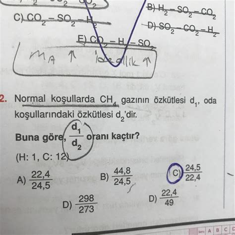 Ayt kimya gazlar yardımınızı bekliyorum Eodev